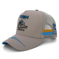 Casquette de camionneur sport personnalisée de haute qualité avec logo brodé, pour adulte, 5 panneaux, maille brodée, casquettes de camionneur personnalisées à profil haut