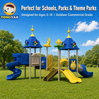 Équipement de terrain de jeu extérieur le plus vendu, ensemble balançoire et toboggan en PVC plastique pour enfants, pour jardin, usage éducatif et scolaire