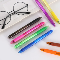 Stylo effaçable neutre de couleur scolaire, stylo à pression, stylo effaçable de haute qualité, fournitures de peinture, papeterie en gros