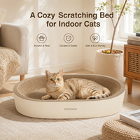Lit grattoir pour chat en carton de luxe, robuste, en papier ondulé, nid douillet pour chat, meuble d'intérieur écologique pour animaux de compagnie