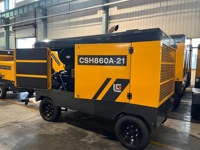 Compresseur d'air à vis portable diesel Liugong CSH860A-21 haute pression, faible consommation de carburant, 860 CFM, 21 bars, pour photovoltaïque