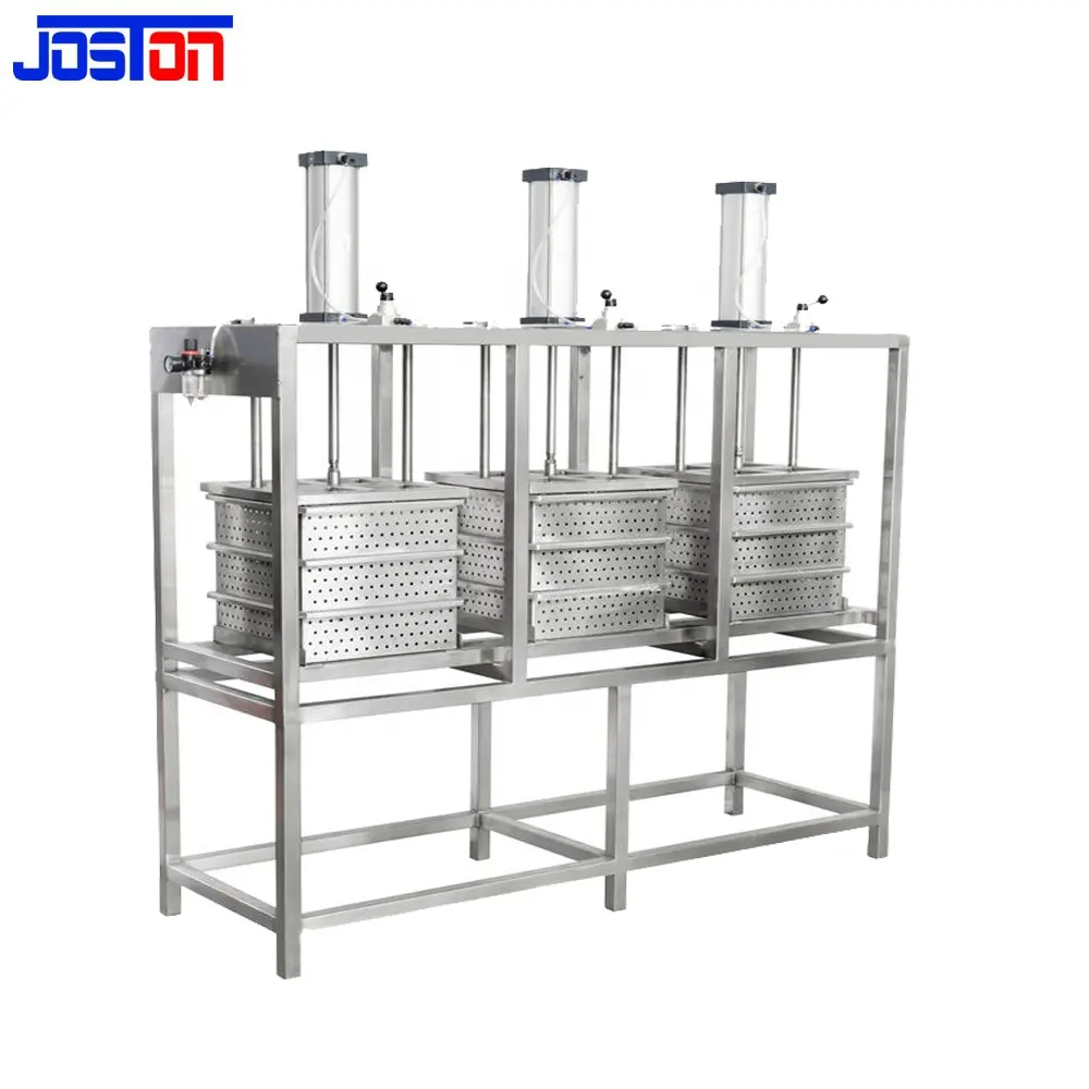 JOSTON SS304/SS316L Round square mold 100L-300L cheese dry cheese pressing water basket machine