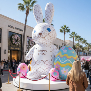 Properti Kartun Telur Paskah Tiup Kustom Airvon untuk Promosi Acara Musiman di Pusat Perbelanjaan Bahan Kain Oxford - Product Image 4