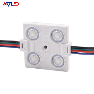 ป้ายโฆษณากลางแจ้งแบบ LED RGB พิกเซล โมดูล 12V SMD5050 4 เลนส์ โมดูล LED 1.44W IP67 160 °   ไฟส่องสว่างสำหรับกล่องไฟกันน้ำ - Product Image 1