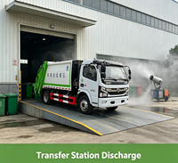 Camion compacteur à chargement arrière QTD Dolica 4X2 8CBM, 7360 kg de charge utile, moteur diesel Euro 6, conduite à gauche, assainissement municipal