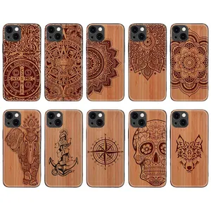 Funda personalizada para teléfono móvil, carcasa de TPU suave de grano de madera pintada para Iphone 11 12 13 Pro Max 12 13 Mini