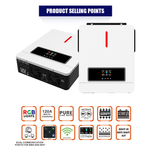 Conception économique, <span class=keywords><strong>onduleur</strong></span> solaire hybride 4,5 kW, 5 kW, 5 kV, 6 kW à bas <span class=keywords><strong>prix</strong></span>, compatible WIFI - Product Image 5