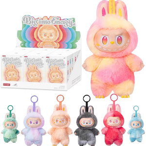 POP MART V1 V2 V3 LABUBU Mystery Box Asli Boneka Plush Duduk & Macaron Seri Into Energy Plush Blind Box - Product Image 1
