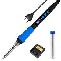 Kit multimètre et fer à souder avec poignée adhésive, ensemble d'outils de réparation électronique pour étudiants et usage domestique, 90W 909A, manuel, 220V