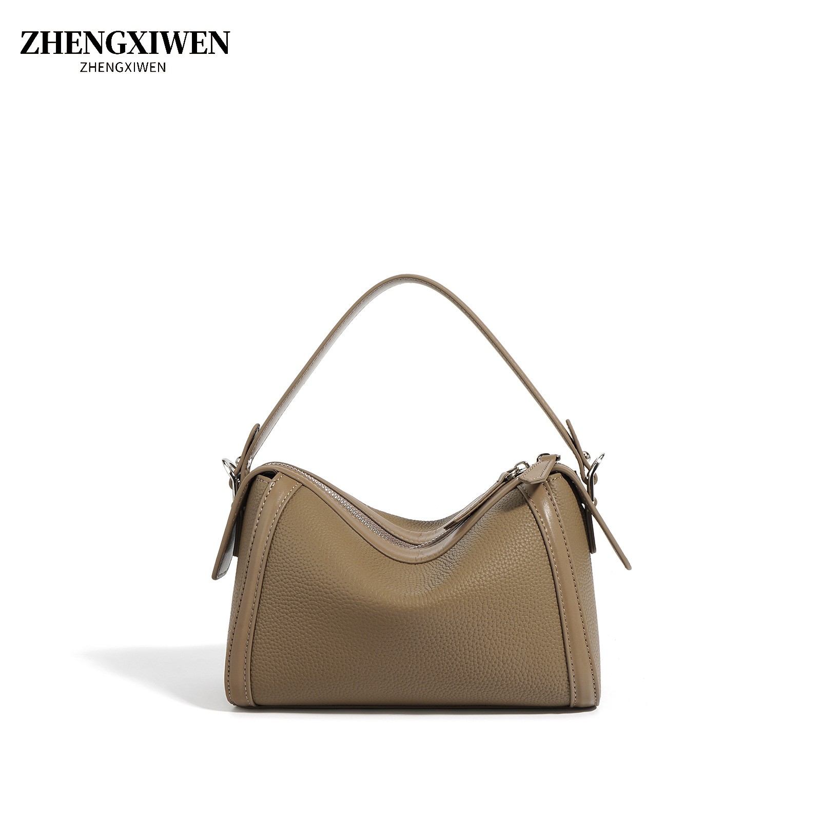Zipper Top Opening Taupe