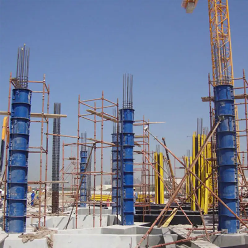 Chine Construction de bâtiments coffrage de pilier de colonne circulaire coffrage en acier pour le béton