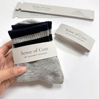 Prix d'usine, étiquettes personnalisées pour chaussettes enveloppantes, emballage OEM pour chaussettes pliées, étiquettes en papier kraft, bandeaux pour le ventre