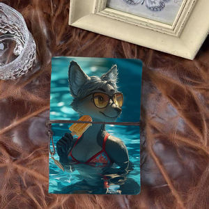 Cuaderno de oficina hecho a mano A6, papel Vintage grueso, regalo Ideal <span class=keywords><strong>para</strong></span> adultos que trabajan con gafas de sol de zorro, <span class=keywords><strong>Bikini</strong></span> de paletas impreso en - Product Image 1