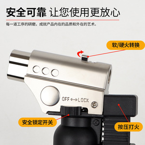 Encendedor de antorcha de fuego directo recargable, a prueba de viento, de butano, para moxibustión, cigarros y barbacoa - Product Image 4