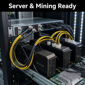 Высококачественный кабель питания PCIe с 12-контактного на 8-контактный разъем для серверов/ПК, индивидуальный плетеный удлинительный кабель питания для компьютера - Product Image 4
