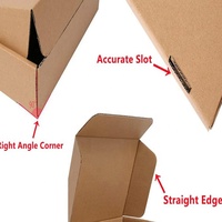 Boîtes d'expédition en carton ondulé kraft brun uni imprimées, petites boîtes d'expédition pour colis, boîtes d'emballage pour expédition, boîtes en papier