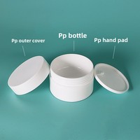 Pots cosmétiques de 5g à 100g pour crèmes pour les yeux, le visage et les mains ; Contenants en plastique PP blanc avec couvercle à vis, surface personnalisable
