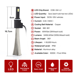 Faros Delanteros LED para Automóvil de Alta Calidad, S7 880, Lámpara LED - Product Image 1