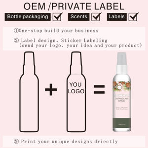 Champú en Spray <span class=keywords><strong>para</strong></span> el Cuidado del Cabello con Aceite de Coco Orgánico de Marca Privada, Antiencrespamiento, Hidratante, Definidor <span class=keywords><strong>para</strong></span> Cabello Seco, Rizado <span class=keywords><strong>y</strong></span> Encrespado, MOQ - Product Image 3