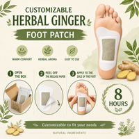 Patch de moxibustion personnalisé à l'armoise et aux extraits de vinaigre de bambou pour les soins quotidiens des pieds
