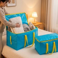 Sacs de rangement pliables robustes avec poignées renforcées, organisateurs pour dortoir, sacs de déménagement imperméables, sacs de déménagement pour étudiants, lot de 6