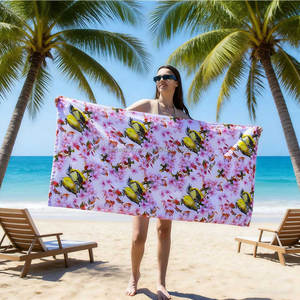 <span class=keywords><strong>Serviette</strong></span> de plage en coton personnalisée avec logo imprimé numériquement, séchage rapide, douce, pour la piscine et la mer, livraison rapide, conception gratuite, vente en gros - Product Image 1