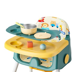 Baby High Chair Multifunctional Portable Feeding Chair For 0-12 Months Unisex Green Pink Cartoon <b>Mat</b> - Product Image 5