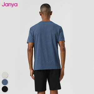 Camiseta deportiva de alta calidad <span class=keywords><strong>para</strong></span> hombre Janya, camiseta blanca lisa con logotipo personalizado, fabricación de <span class=keywords><strong>camisetas</strong></span> de gimnasio transpirables de tela catiónica - Product Image 6