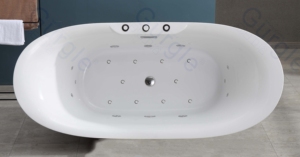 Hot Sale Hydrotherapy Indoor Outdoor Home Villa Oval Boat Shape Adult Athlete Relaxing Electronic air Bubble Massage <strong>Bathtub</strong> - Product Image 4