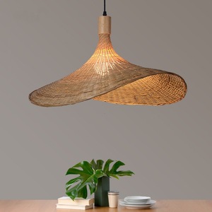 Bamboo Woven Pendant Lamp Oval <b>Led</b> <b>Light</b> 30cm40cm50cm60cm70cm80cm100cm <b>For</b> Tea <b>Room</b> Hotel Guesthouse - Product Image 4