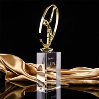 Trofeos de Golf Personalizados de Metal, Cristal, Resina, Aleación de Zinc y Aluminio, de Alta Precisión, Superficie Lisa, para Campeones de Competencia