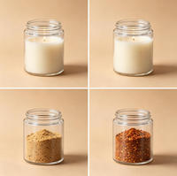 Offre Spéciale – Mini Bocal Rond en Verre de 150 ml (5 oz) pour Épices, Cornichons, Confitures, Gelées, et Rangement Alimentaire, avec Cuillère à Miel