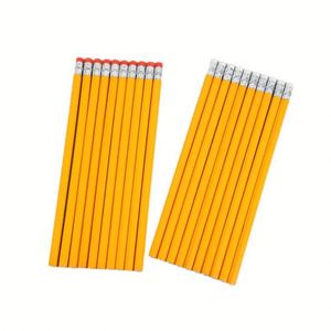 Cadeau promotionnel pour écoles de design : Crayons en bois personnalisés HB écologiques, imprimés sérigraphiés, avec gomme, logo OEM, emballage en vrac, mine noire - Product Image 2