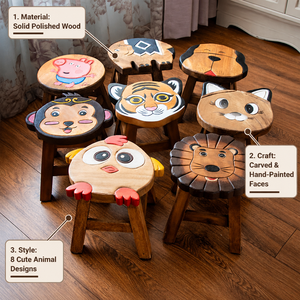Thaïlande créatif papier traditionnel tabouret pour enfants mignon dessin animé Animal petit banc ménage <span class=keywords><strong>salon</strong></span> <span class=keywords><strong>chaussure</strong></span> à langer tabouret - Product Image 2