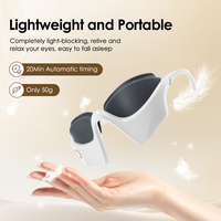 Lunettes de massage oculaire électriques sans fil rechargeables, vibration 3D et compresse chaude, vibration 3D pour soulager la fatigue oculaire