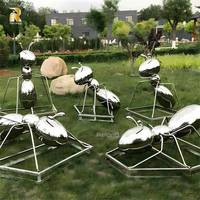 Sculpture de fourmi en acier inoxydable de grande taille pour la décoration de jardin en plein air à vendre