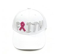 Casquette de baseball tendance en toile polyester/coton à 6 panneaux avec lettres FAITH en strass, plusieurs couleurs disponibles, vente en gros