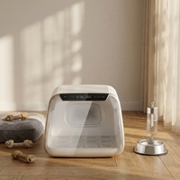 IMASS Boîte de séchage et de toilettage pour animaux de compagnie ultra-silencieuse 52 dB, écologique et luxueuse, 70 L, en plastique/acrylique, avec commande intelligente et 4 vitesses de ventilateur