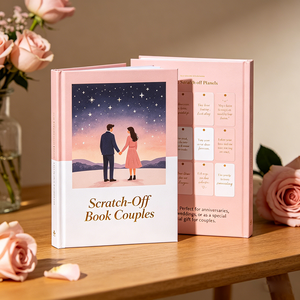 Livre de grattage personnalisé le plus vendu : Défi d'<span class=keywords><strong>aventure</strong></span> pour soirée romantique, album de souvenirs pour couples, cadeau d'anniversaire de mariage - Product Image 1