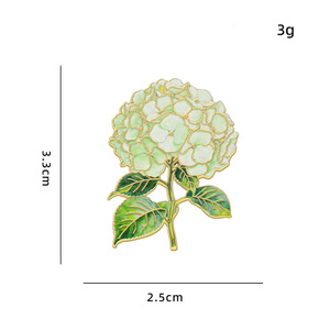 Broches de Flor de Hortênsia em Esmalte para Jaquetas, Chapéus e Mochilas para Mulheres e Amantes de Flores - Product Image 4