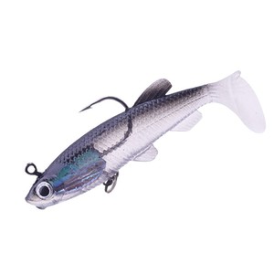 CHEERTY Leurre souple en silicone 9cm 14g, type Minnow coulant à queue en T, avec hameçons, motif Tasmanian Devil, pour Pêche au Silure et à la <span class=keywords><strong>Carpe</strong></span> en rivière et lac - Product Image 6