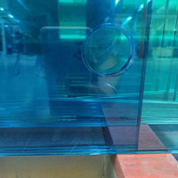 Verre trempé de sécurité teinté bleu clair bleu foncé 4mm 5mm 6mm 8mm 10mm Verre trempé coloré personnalisé Prix d'usine par M2