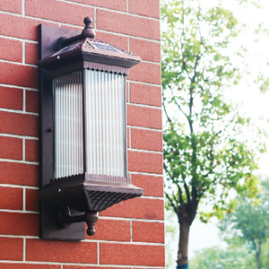 IP65 impermeable solar LED luz de pared al aire libre jardín camino lámpara con PC cuerpo cuadrado y cilindro forma - Product Image 6