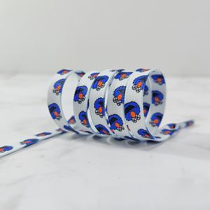 Lacets plats durables en polyester de 8 mm de large, lacets imprimés de dessins animés de la rue Sesame, lacets pour baskets, sports décontractés - Product Image 6