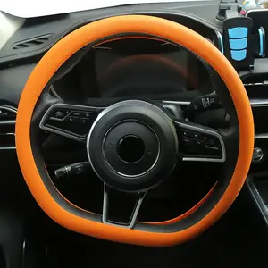 Artes, superventas, accesorios para coche, cubierta para volante, silicona suave, antideslizante, color caramelo, cubierta para volante para coches