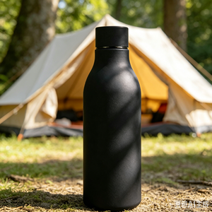 Offre Spéciale / Bouteille d'eau incurvée en acier inoxydable 304 à double paroi de 550 ml/750 ml, Gourde isotherme portable pour sports de plein air et voiture - Product Image 1