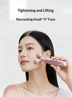Nouvel appareil de beauté pour le cou et le visage, réduction des rides, massage par micro-courant chauffant, fonction vibrante - Masseur portable étanche