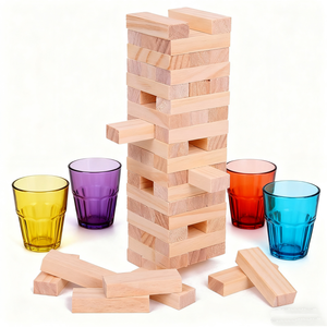 STRUE Blocs de construction en bois à succès, tour avec verres, jeu de boisson pour fête, emballage en boîte de couleur, jouets éducatifs pour les enfants de 8 ans et plus - Product Image 2