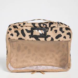 Custom Large Printed Leopard Mesh Reusable Soft Handle Large Capacity Foldable Cosmetic Bag Portable Eco-Friendly Travel - Product Image 2