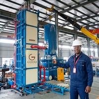 Machine de moulage automatique verticale de blocs EPS PLC, machine à économie d'énergie pour la fabrication de panneaux muraux et de toitures en polystyrène haute densité avec certification CE